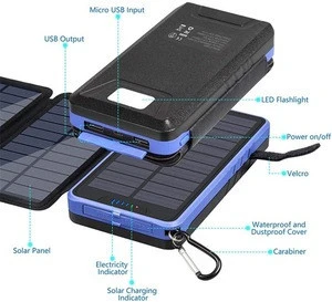 6W Portable Solar Camping Hunting Fishing Power Charging Solar Panel Charger for Cellphone Video Camera