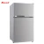 Import 7.4cu.ft white glass shelves double door top freezer refrigerator for home from China
