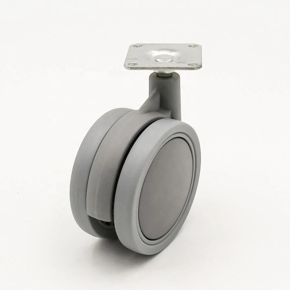 75mm PP furniture casters with brake heavy duty table caster wheels