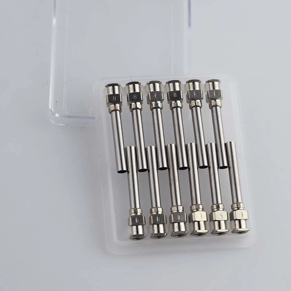 8G Dispensing 1" All Metal Needle Luer Lock Stainless Steel Blunt Tip