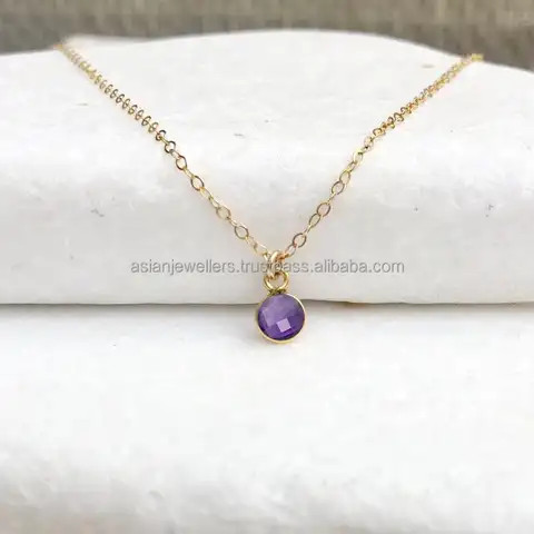 925 Sterling silver Amethyst quartz gemstone Jewellery gold vermeil Pendant/Necklace