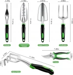 9PCS Garden Tool And Bonsai Shovel Tools Set Garden Scissors Gifts With Trowel Pruners