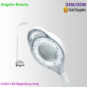 A1023 Easy move led glass light magnifier/LED magnifying lamp