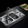 ABS 3 way kitchen sink faucets with pure water flow filter taps