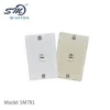 ABS Single Gang White Faceplate RJ11 Wall Plate
