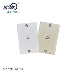 ABS Single Gang White Faceplate RJ11 Wall Plate