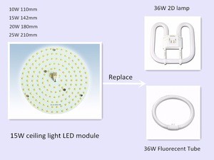 AC230V 2835 Chip 10W LED Circular Board Driverless Integrated IC Control LED Module with Magnet