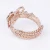 Import Adjustable rose gold customizable bracelet,oem rhinestone open girls heart bangle from China