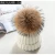 Import Adult kids warm winter pom poms hat custom knitted pom beanie hat with top fur ball from China