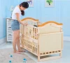 Adult size wooden baby furniture/good quality solid pine wood baby crib bed