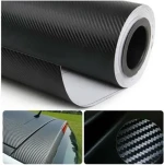 Air Bubble Free Film Car Carbon Fiber Black-Silver Self Adhesive Film Auto Body Car Carbon Fiber Vinyl Roll