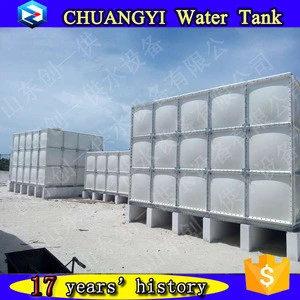  food grade frp bolted plastic water storage tank softener system