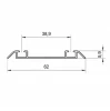 Aluminium Double Sided Lower Sliding Door Track Profile / Aluminium Profile For Wardrobe / High Quality Anodized Extruded