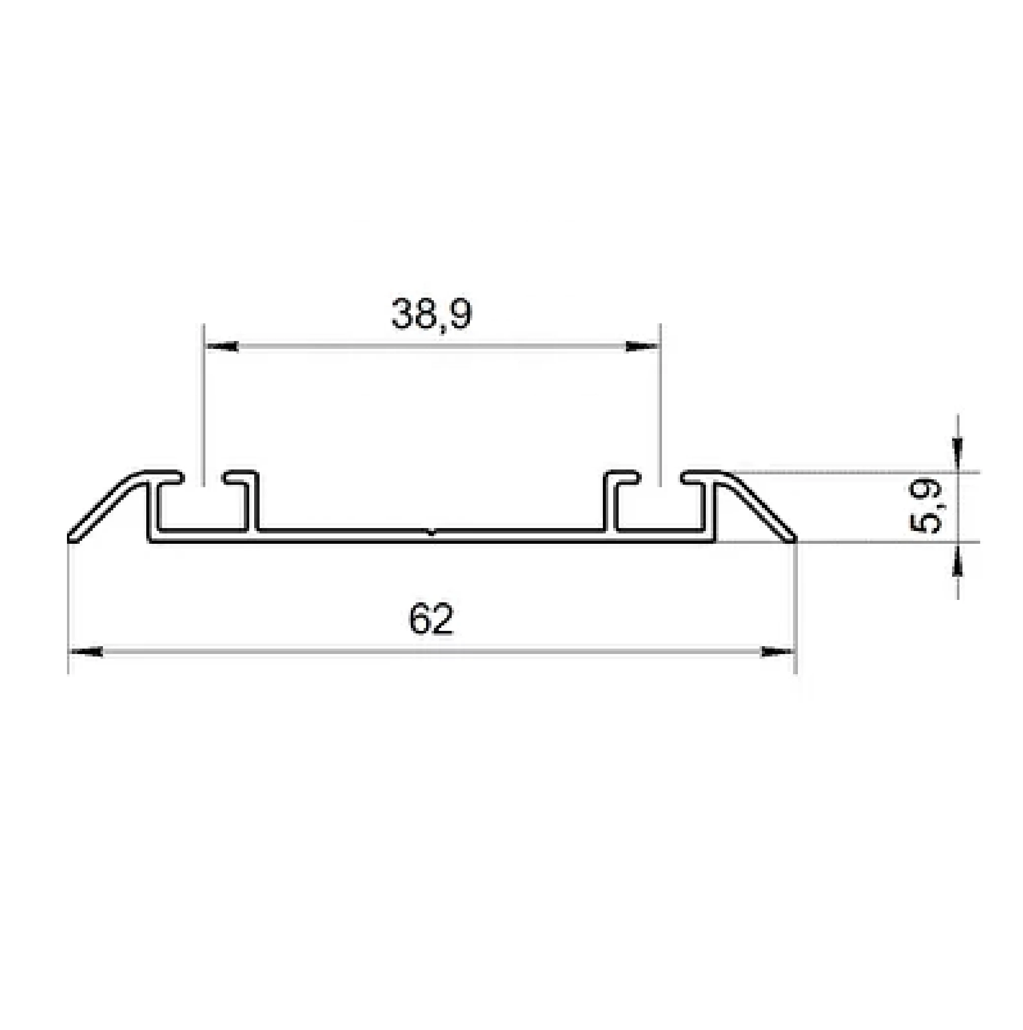 Aluminium Double Sided Lower Sliding Door Track Profile / Aluminium Profile For Wardrobe / High Quality Anodized Extruded