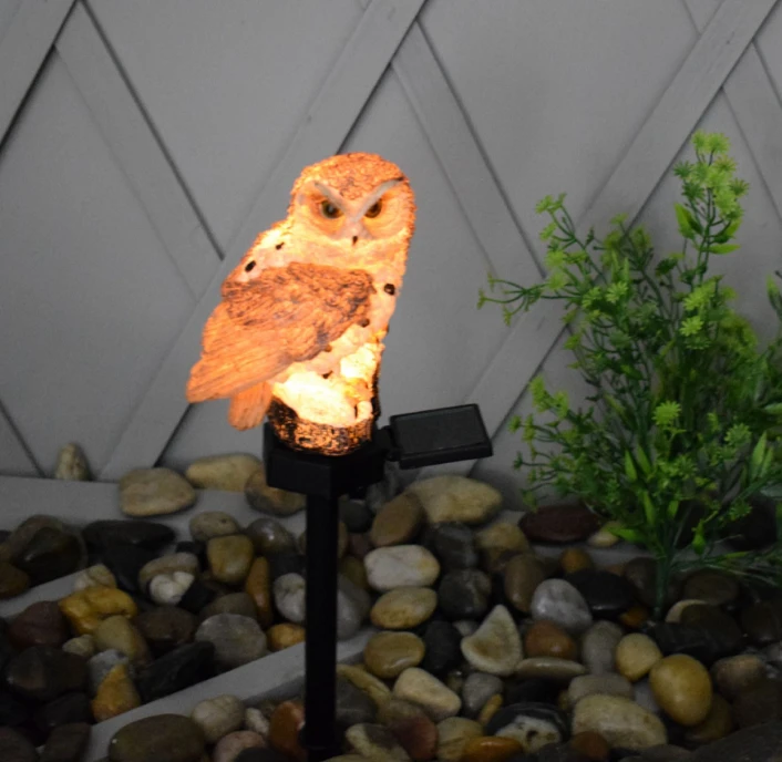 Amazon explosion models owl outdoor waterproof resin solar light LED garden decoration courtyard landscape light