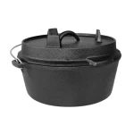 Amazon hot selling  Outdoor Camping cooking pre-seasoned storing cast iron camping dutch oven