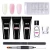 Import amazon top sell Professional private label acrylic nail start set gel nail extension poly gel kit with uv lamp from China