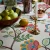 American pastoral style floral linen tablecloth for rectangular round dining table