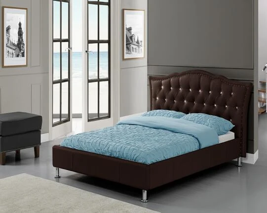 American Style Upholstered Leather Bed