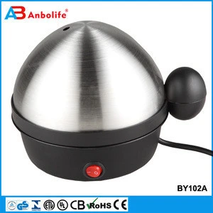 Anbo 2017 New Design matic double lay huge capacity 7 egg boiler hot selling electric stainless steel egg cooker poacher