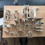 Anodized and powder coated aluminum profile for window and door Track