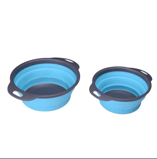 Approved Good Quality Wholesale Plastic Silicone Kitchen Collapsible Colander Strainer