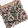 Artificial Flower Rose 50pcs Real Looking Artificial Roses w/Stem for Bridal Wedding Bouquets Centerpieces Baby Shower DIY Party
