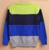 Autumn color matching boys cardigan sweaters wholesale cotton knitted children sweaters