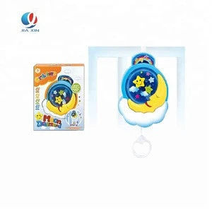 Baby crib toy music moon music bed bell