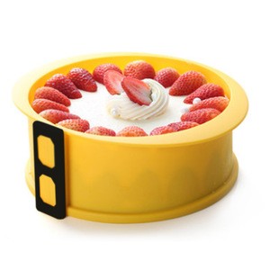 Baking tools Silicone round Cheesecake Pan tarts quiche cheese pie pizza baking pan With Tempered Glass Bottom