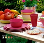 bamboo fiber houseware seving dinner set and bamboo fiber bowl set