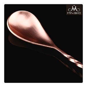 Barspoons stainless steel copper plated teardrop style high quality bar tools