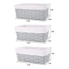 Bathroom set of 3 decorative handmade set shelf baskets rattan basket hamper