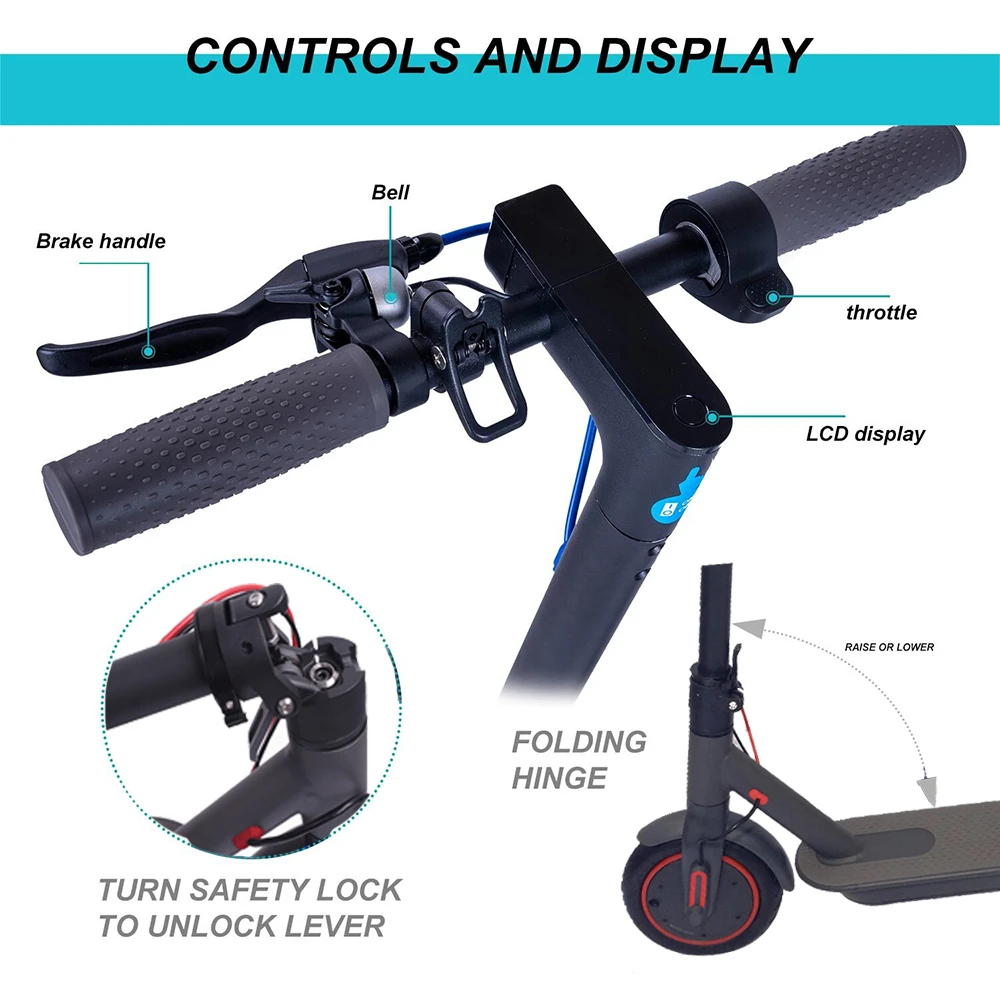 Battery Power Two 2 Wheels Folding Foldable Adults Kick Escooter E Electrical Electric Electr Electricity Scooters