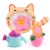 Import BBT003 Eco-Friendly Silicone cat shape baby bath fishing net playing bath toy for baby bathing and playing toys from China