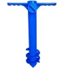 Beach Umbrella Sand Anchor Stand Holder with 3-Tier Screw, One Size Fits All Safe for Strong Wind