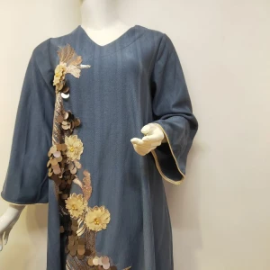 Beautiful Floral Printed Islamic Clothing Fashion Muslim Lady Abaya Dresses For Muslims