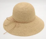 Beautiful Precision Crochet Elegant Hand-woven Raffia Straw Crochet Hat Lady Hats Printable Bucket Hats With Round Top