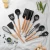 Import Best Kitchenware tool Silicone cooking Kitchen Utensil Set With Wooden Handle bamboo holder Accessories Spatula Turner cookware from China