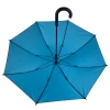 Best sell 23inch 8ribs Auto Open Outside black coating Inside Blue Anti-UV Straight Umbrella With Custom Design Logo Print