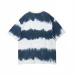 Best-selling popular dark solid tie-dye mens o-neck t-shirts loose casual t-shirt