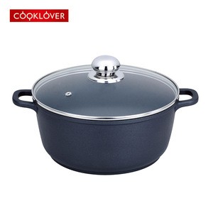 cooklover 10pcs die casting aluminum non stick marble coating