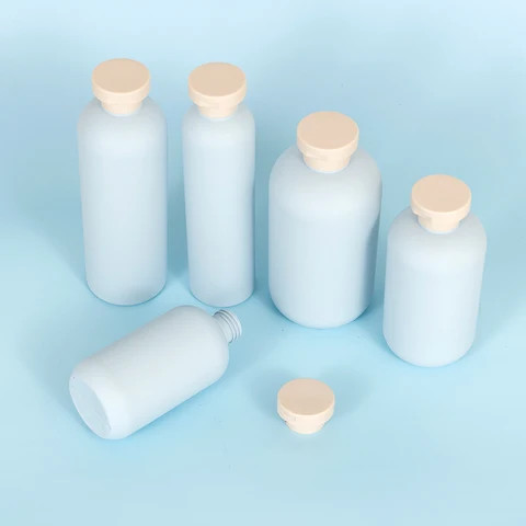 Bio Plastic Squeezable Dry Shampoo Powder Bottles 200ml 250ml 300ml Soft Touch HDPE LDPE Matt Cosmetic Packaging Squeeze Bottle