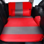 Black Color TPU Inflatable Air Bed with Pump Kit,Camping Vacation Sleeping Pad with 2 Pillows,Universal Car SUV Truck Fit
