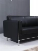 black pu leather office two seat sofa SF170 leather waiting sofa sell in south africa