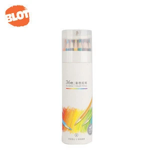 Blot Wholesale School Students Drawing Stationery Hexagonal Wooden Oil Based Coloring Color Pencil Set With Sharpener