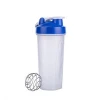 BPA free plastic protein powder shakers water bottle , 400ML 600ML plastic shaker sports bottle for wholesales