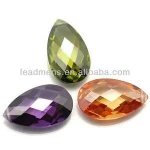 brilliant facet pear shapeCubic Zirconia stone cz stone synthetic Gemstone loose Beads gems for jewelry making