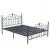Import BSCI factory -bedroom double white bed queen furniture black metal frame queen room furniture iron bed from China