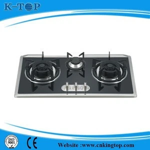 Built in/ portable,Stainless steel/black tempred glass 3 burner Gas Cooktop, gas stove, built in gas hob for sale